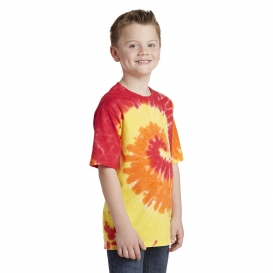 Port & Company PC147Y Youth Tie-Dye Tee - Blaze Rainbow