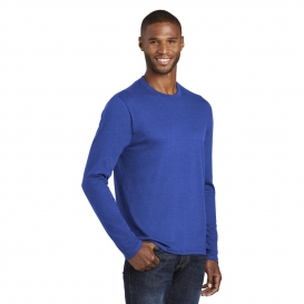 Port & Company PC455LS Long Sleeve Fan Favorite Blend Tee - True Royal Heather