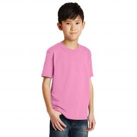 Port & Company PC55Y Youth Core Blend Tee - Candy Pink