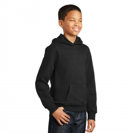 Port & Company PC850YH Youth Fan Favorite Fleece Pullover Hooded Sweatshirt - Jet Black