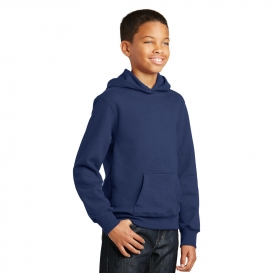Port & Company PC850YH Youth Fan Favorite Fleece Pullover Hooded Sweatshirt - Team Navy