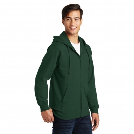 Port & Company PC850ZH Fan Favorite Fleece Full-Zip Hooded Sweatshirt - Forest Green