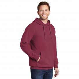 Port & Company PC098H Beach Wash Garment-Dyed Pullover Hooded Sweatshirt - Merlot