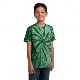 Port & Company PC147Y Youth Tie-Dye Tee - Forest Green