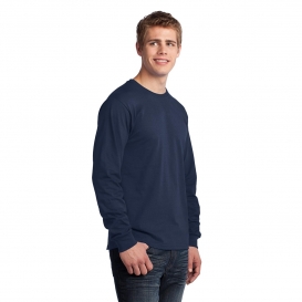 Port & Company PC54LS Long Sleeve Core Cotton Tee - Navy