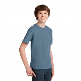 Port & Company PC61Y Youth Essential T-Shirt - Stonewashed Blue