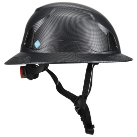 PIP 280-HP1491RM-FB Traverse ANSI Type II Full Brim Safety Helmet with Mips - Black Carbon