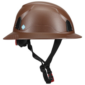 PIP 280-HP1491RM-FB Traverse ANSI Type II Full Brim Safety Helmet with Mips - Brown Carbon