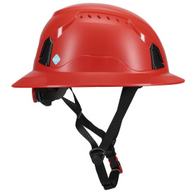 PIP 280-HP1491RV-FB Traverse ANSI Type II Full Brim Vented Safety Helmet - Red