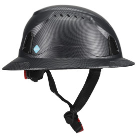 PIP 280-HP1491RVM-FB Traverse ANSI Type II Vented Full Brim Safety Helmet with Mips - Black Carbon
