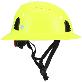 PIP 280-HP1491RVM-FB Traverse ANSI Type II Vented Full Brim Safety Helmet with Mips - Hi-Vis Yellow