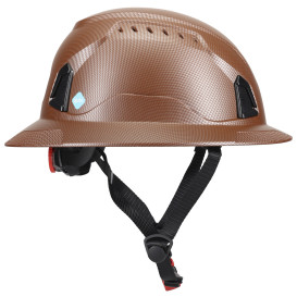 PIP 280-HP1491RVM-FB Traverse ANSI Type II Vented Full Brim Safety Helmet with Mips - Brown Carbon