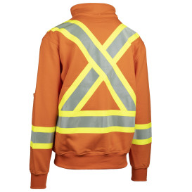 PIP 385-1226FR-O AR/FR Full Zip X-Back Hooded Sweatshirt  - Orange