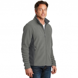 Port Authority F216 Colorblock Value Fleece Jacket - Deep Smoke/Battleship Grey