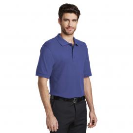 Port Authority K500ES Extended Size Silk Touch Polo - Mediterranean Blue