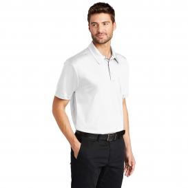 Port Authority K540P Silk Touch Performance Pocket Polo - White