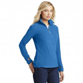 Port Authority L224 Ladies Microfleece 1/2-Zip Pullover - Light Royal | FullSource.com