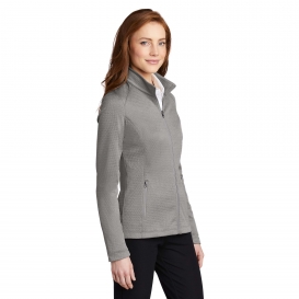 Port Authority L249 Ladies Diamond Heather Fleece Jacket - Gusty Grey Heather