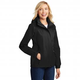 Port Authority L304 Ladies All-Season II Jacket - Black/Black ...