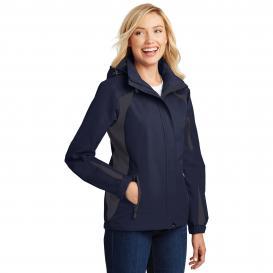 Port Authority L304 Ladies All-Season II Jacket - True Navy/Iron Grey ...