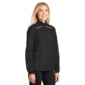 Port Authority L345 Ladies Zephyr Reflective Hit Full-Zip Jacket - Black
