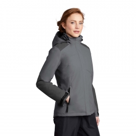 Port Authority L405 Ladies Insulated Waterproof Tech Jacket - Shadow Grey/Storm Grey