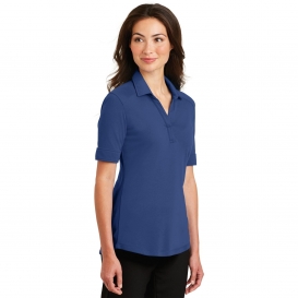 Port Authority L5200 Ladies Silk Touch Interlock Performance Polo - Royal
