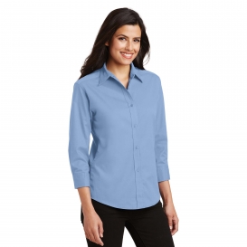 Port Authority L612 Ladies 3/4-Sleeve Easy Care Shirt - Light Blue ...