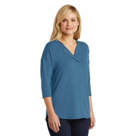 Port Authority LK5433 Ladies Concept 3/4-Sleeve Soft Split Neck Top ...