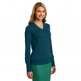 Port Authority LSW285 Ladies V-Neck Sweater - Moroccan Blue | Full Source