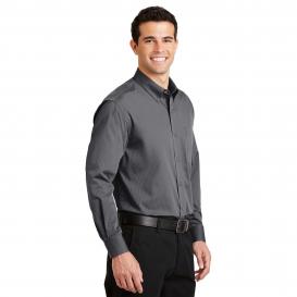 Port Authority S613 Tonal Pattern Easy Care Shirt - Grey