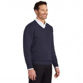 Port Authority SW300 Value V-Neck Sweater - Navy