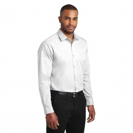 Port Authority W103 Slim Fit Carefree Poplin Shirt - White