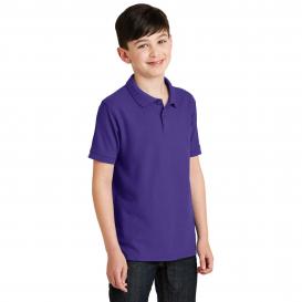 Port Authority Y500 Youth Silk Touch Polo - Purple