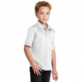 Port Authority Y540 Youth Silk Touch Performance Polo - White