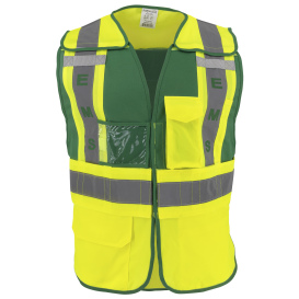 Full Source PSV-EMS Type P Class 2 Public Safety Vest - Lime and Green