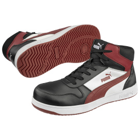 PUMA Safety 630055-201 Men\'s Frontcourt Composite Toe Safety Shoes - Black/White/Red