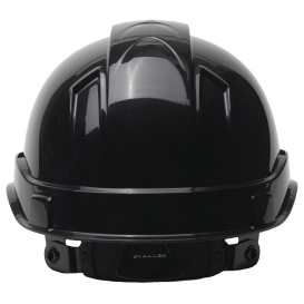 Pyramex HP44111 Ridgeline Cap Style Hard Hat - 4-Point Ratchet Suspension - Black