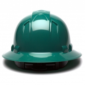 Pyramex HP56135 Ridgeline Full Brim Hard Hat - 6-Point Ratchet Suspension - Green