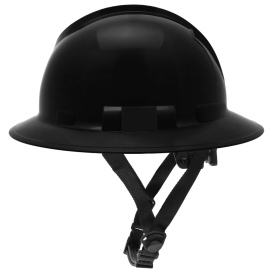 Pyramex HPT256111 Ridgeline T2 Full Brim Hard Hat - 6-Point Ratchet Suspension - Black