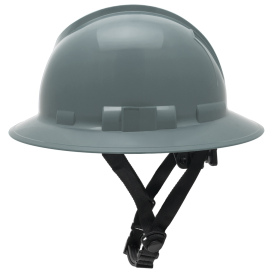 Pyramex HPT256113 Ridgeline T2 Full Brim Hard Hat - 6-Point Ratchet Suspension - Slate Gray