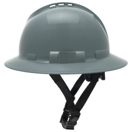 Pyramex HPT256113V Ridgeline T2 Vented Full Brim Hard Hat - 6-Point Ratchet Suspension - Slate Gray