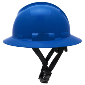 Pyramex HPT256160 Ridgeline T2 Full Brim Hard Hat - 6-Point Ratchet Suspension - Blue