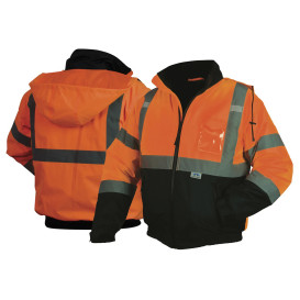 Pyramex RJ3220 Type R Class 3 Black Bottom Bomber Jacket - Orange