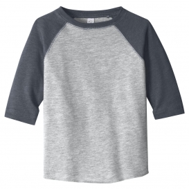 Rabbit Skins RS3330 Toddler Baseball Fine Jersey Tee - Vintage Heather/Vintage Navy