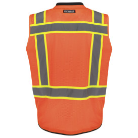 DEWALT DSV851 Type R Class 2 Heavy Duty Tech Surveyor Safety Vest - Orange