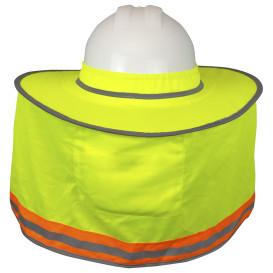Radians RHHS-02 Collapsible Hard Hat Neck Shade - Yellow/Lime