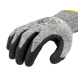 Radians RWG571 Cut Level A4 HPPE/Polyester Coated Work Gloves - Foam Nitrile Palm Dip