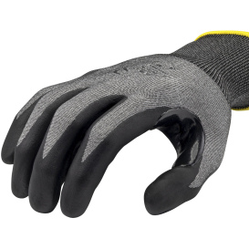 Radians RWG579 Cut Level A6 HPPE/Tungsten Shell Coated Work Gloves - Foam Nitrile Dotted Palm
