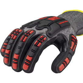 Radians RWG590 Cut Level A9 HPPE/Nickel Gold Shell Work Gloves - TPR Impact Protection